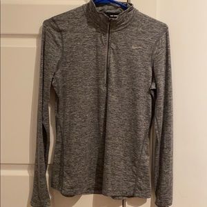 NIKE DRI FIT HALF ZIP REFLECTIVE LONG SLEEVE
